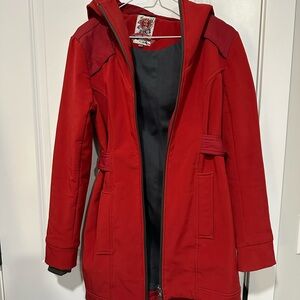 Women's Red Hooded Jacket